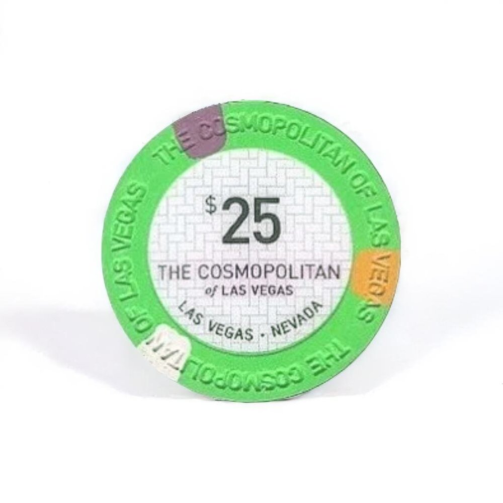 Lucky Gift Charm Cosmopolitan and Casino $25 Casino Gaming Poker Chip Las Vegas